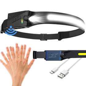 Inwosney 339402082583 Led Headlamp Rechargeable Head Lamp Flashlight Motion Sensor Flex Pro Light