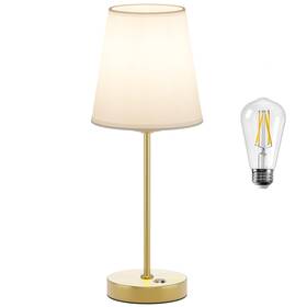 Tl902 Irotine 1 Pack Gold Cordless Table Lamp Rechargeable Battery Powered 6000mah Led Fabr