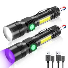 Itoncs 730964578191 Rechargeable Flashlights 3 In 1 Super Bright Black Light 1200 Lu