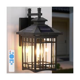 Bdo2tyn-d Jafinou Solar Wall Light 16.5 Inch Matte Black - Dusk To Dawn Outdoor Lighting With Tempe