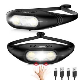 Jardlite 755086431780 Rechargeable Super Bright Headlamp 2pcs Whole Silicone Head Lamp Motion Sens