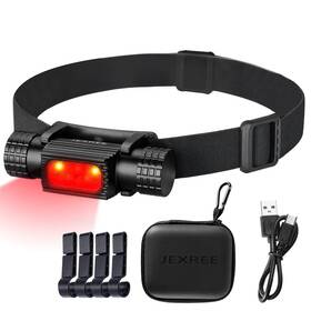 Ip65 Jexree 727567525493 Headlamp Rechargeable 1500 Lumen Led Usb Headlight With Red Light
