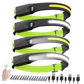 Asmzy001-4 Jimejv Rechargeable Headlamps 5 Light Modes 230 Wide Beam Spotlight With 4 Green