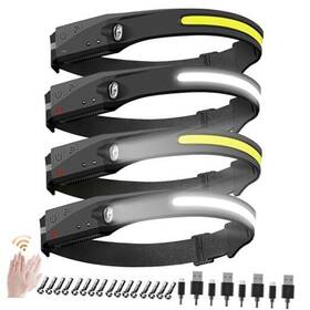 Asmzy001 Jimejv Rechargeable Headlamps 5 Light Modes 230 Wide Beam Spotlight With 4 Black