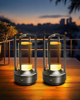 Cjm-003 Jinchangming Set Of 2 Cordless Table Lamps Led Rechargeable Battery Operated Desk W