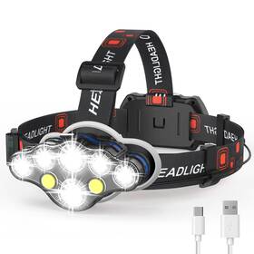 Tg-td073 Jndfofc Rechargeable Headlamp 20000 High Lumen Bright 8 Led Head Lamp With Red White