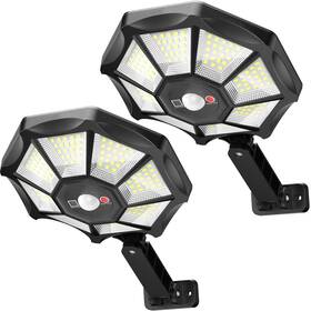Tz168b-2 Joyeye Solar Lights Outdoor - 168led 6500k Daylight 8-sided Flood Light With