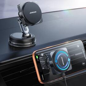 Zs506 Joyroom For Magsafe Car Mount Charger Smart Fingerprint-touch Rotation 15w