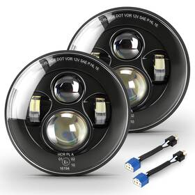 Jumpdy J003a-209llw 2pcs 7 Inch Led Headlights Hi/lo Beam Round Headlight H6024