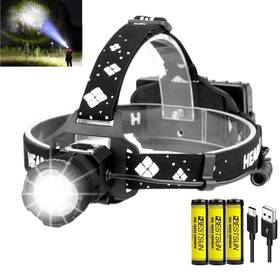 1126 Junchi 741960044368 Rechargeable Headlamp Super Bright High Lumen Powerful Zoomable 3 Modes Wate
