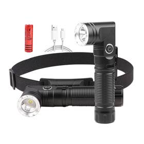 W373 Junchi 797034317173 Usb Rechargeable 2 In 1 Headlamp Flashlight 5000 Lumen Aluminum Compact 90 R