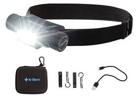 Kbhl-5005-bk K-bern Rechargeable Headlamp. 1500 Lumen Ultra Bright Head Lights For Forehe