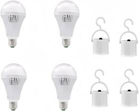 K Jingkelai 798217002411 Emergency Preparedness Led Light Bulbs 4-pack 5w Long-lasting And Rechargeable