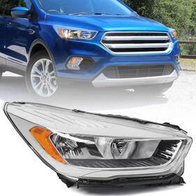 K-ftyh-17dd-d-rh Kachir Halogen Headlight For Ford Escape 2017 2018 2019 Without Led Drl Headlamp Chrome