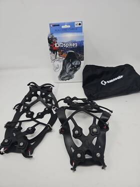 Kahtoola 853543007674 Exospikes Footwear Traction Black X-small Snow Hiking And Trail Running