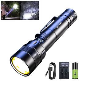 Wlf16 Kaijienoo Rechargeable High Lumens Led Flashlight Ipx4 Waterproof Long Lasting Zoomable