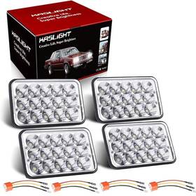Kaje-0018 Kaslight 4pcs 4x6 Led Headlights With H4 Socket 4651 Headlight Peterbilt
