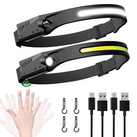 B-amz02-jw Kathluce Led Rechargeable Headlamp 2 Pack Flashlights With Motion Sensor&ad