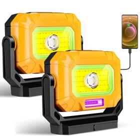 0106-2 Keadeso 2 Pack Magnetic Work Light 1500lm Led 4000mah Rechargeable