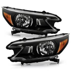 Keekpo 192925063700 - For 2012-2014 Honda Cr-v Crv Black Headlights Headlamps Assembly Pai