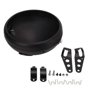 Keensoavism30gk4 Keenso 7in Motorcycle Led Headlight Housing With Clips Side Mounted Bucket Mo
