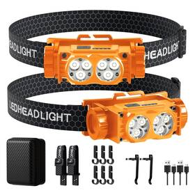 4500l Keikuy 737494172363 Headlamp Rechargeable 2pcs Super Bright Light Led H