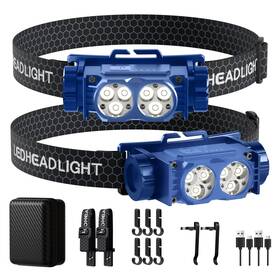 4500l Keikuy G2025 Headlamp Rechargeable 2pcs Super Bright Light Led H
