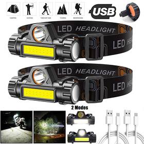 Lweo02lo8tm5m Kepeak Led Lampara De Cabeza Recargable Luz La Linterna Para Pescar Camping