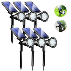 Kev6p800 Kev 800 Lumens Solar Spot Lights 18 Led Outdoor Flood With 2 Modes And