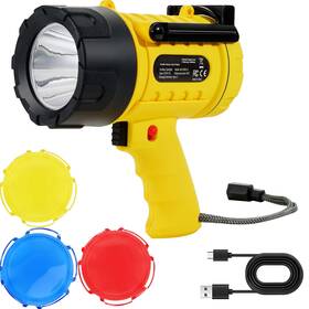 Dgywsjgdddtktcskxv9 Kffkff Portable Led Spotlight 1000 000 Lumens Ip67 Water-resistant Rechargeable