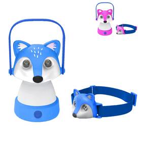100213 Kidzadventure Kids Camping Essentials Fox Led Lantern And Rechargeable Headl