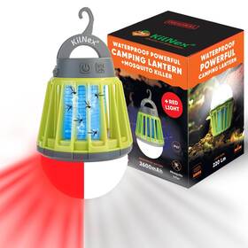 Red2600 Kilnex Camping Lantern With Mosquito Protection Rechargeable Battery Us... Fast Ship