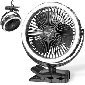 F004l Kitwlemen Camping Fan With Light - 10000mah Rechargeable Battery Operated