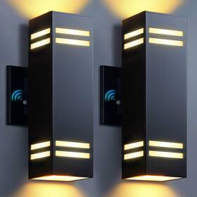 8206 Kizon ‎ S2 Dusk To Dawn Outdoor Lighting 2 Pack Aluminum Exterior Fixtur
