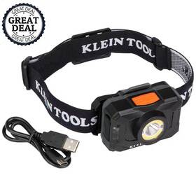 Klein Tools 445014665648 Rechargeable 2-color Led Headlamp Adjustable Strap 800 Lumens 8 Settings Durable