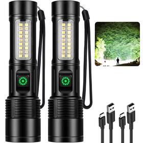 M083-2p Kmivo Rechargeable Led Flashlights High Lumens - 90 000lm Super Bright Flash Light