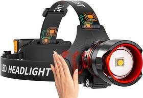 Knibo 780461608969 Rechargeable Led Headlamps 2000lm Bright Headlamp With Motion Sensor And Zooma