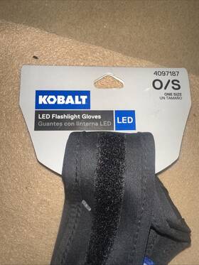 4087187 Kobalt Led Flashlight Gloves Hands-free Light Work Outdoor Fishin Camping