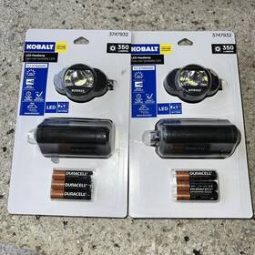 3747932 Kobalt 820909681212 Set Of 2 Led Headlamp 350 Lumens - Brand New 4 Settings