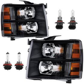 Kuiperauto K105gg10305k Headlight Assembly Compatible With 2007-2013 Chevy Chevrolet Silve