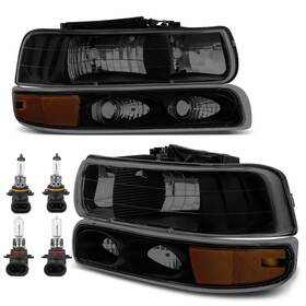 K105gg11502k Kuiperauto Headlight Assembly Front Lamp Compatible With 1999-2002 Chevrolet