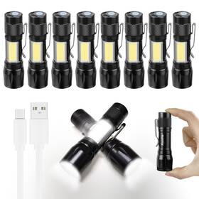 8593c Kunhe Usb Rechargeable Mini Small Led Flashlights Bulk Camping Lantern Flashl