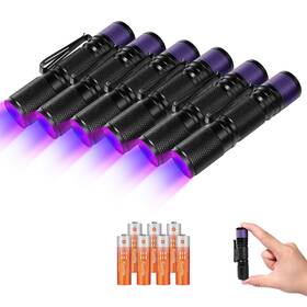 F17-7-395 Kunhe Mini Uv Flashlight 395nm Black Light 7pack Aa Battery Ultraviolet