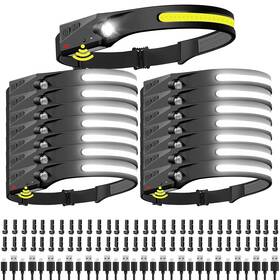 H8-15 Kunhe 15 Pack Rechargeable 230 Wide Beam Head Lamps Motion Sensor Lig