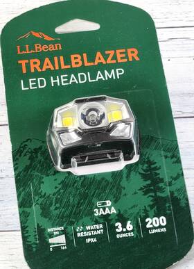 L.l. Bean 503568 L.l. Trailblazer Led Headlamp 200 Lumens Classic Black