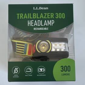 518430 L.l. Bean Trailblazer 300 Led Headlamp Lumens Rechargeable Water Resistant