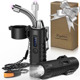 Lafagiet 027685774910 Electric Lighter Usb C Rechargeable With Led Battery Display Flas