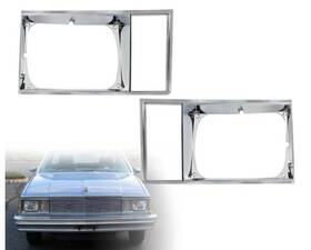 Lfmot001169 Laformo Pair 2 Headlight Headlamp Light Trim Bezel Set Chrome Compatible With Chevy