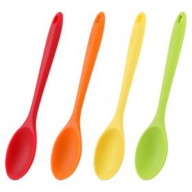 Larciso 699913861176 4 Pieces 10.6 Inch Silicone Spoon Heat-resistant Non Stick Food Grade Cooking Spo