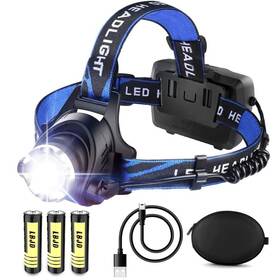 V93s20220215 Lbjd Led Rechargeable Headlamp Flashlight Super Bright Hardhat Headlamps For